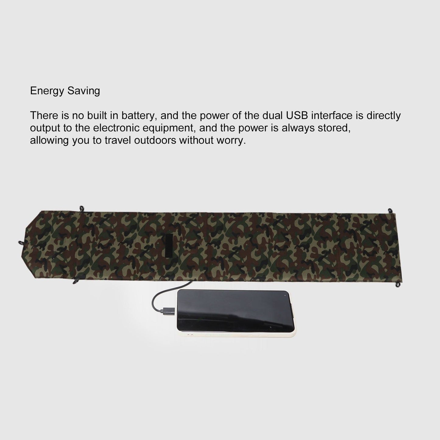 50W Portable Foldable Solar Panel Charger Kit 2 USB Ports Monocrystalline Silicon Solar Panel for Camping V1294-YM0521-3114230015711