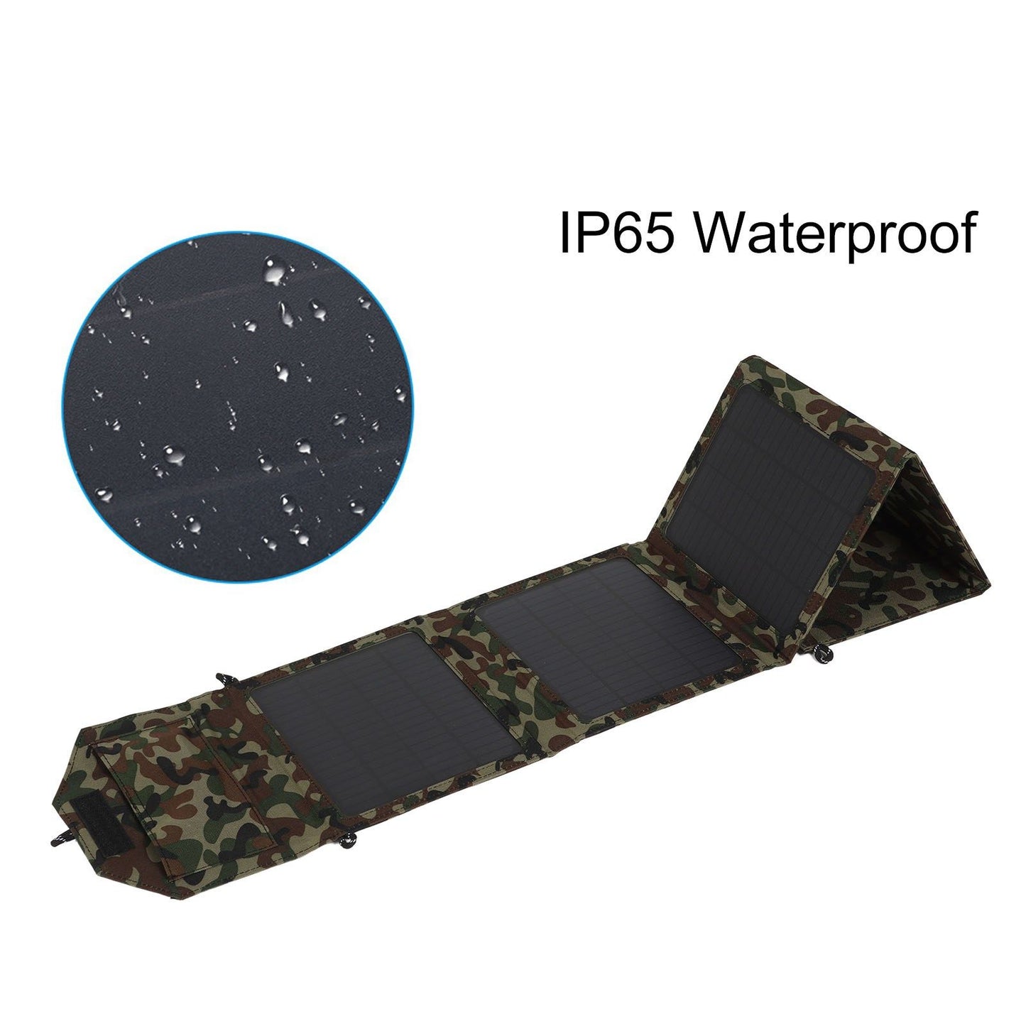 50W Portable Foldable Solar Panel Charger Kit 2 USB Ports Monocrystalline Silicon Solar Panel for Camping V1294-YM0521-3114230015711