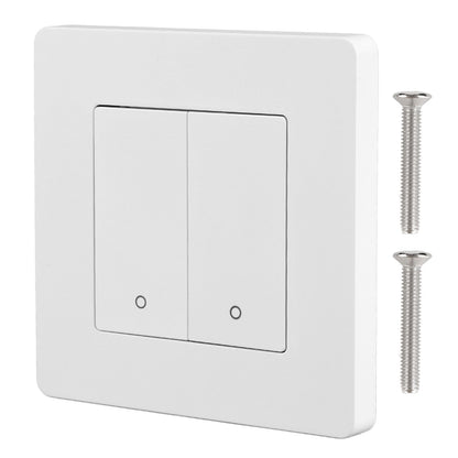 Smart Light Switch for Zigbee 2 Gang Timing Dimming Reverse Dual Control Smart Switch Panel AC100-240V White V1294-YM0521-3114230019511