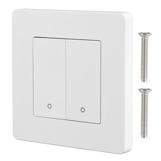 Smart Light Switch for Zigbee 2 Gang Timing Dimming Reverse Dual Control Smart Switch Panel AC100-240V White V1294-YM0521-3114230019511
