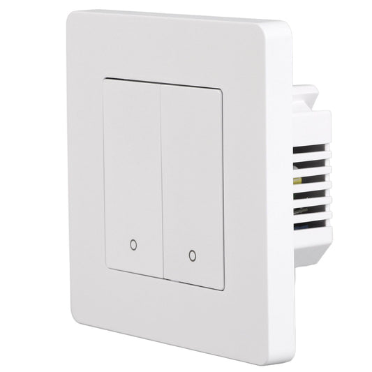 Smart Light Switch for Zigbee 2 Gang Timing Dimming Reverse Dual Control Smart Switch Panel AC100-240V White V1294-YM0521-3114230019511