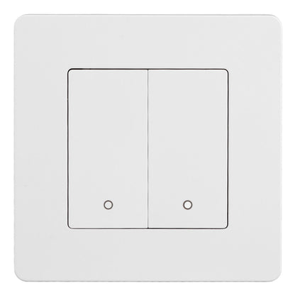 Smart Light Switch for Zigbee 2 Gang Timing Dimming Reverse Dual Control Smart Switch Panel AC100-240V White V1294-YM0521-3114230019511