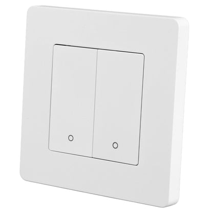 Smart Light Switch for Zigbee 2 Gang Timing Dimming Reverse Dual Control Smart Switch Panel AC100-240V White V1294-YM0521-3114230019511