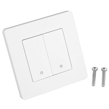 Smart Light Switch for Zigbee 2 Gang Timing Dimming Reverse Dual Control Smart Switch Panel AC100-240V White V1294-YM0521-3114230019511