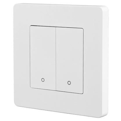 Smart Light Switch for Zigbee 2 Gang Timing Dimming Reverse Dual Control Smart Switch Panel AC100-240V White V1294-YM0521-3114230019511