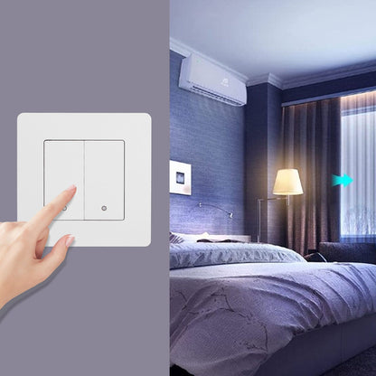 Smart Light Switch for Zigbee 2 Gang Timing Dimming Reverse Dual Control Smart Switch Panel AC100-240V White V1294-YM0521-3114230019511