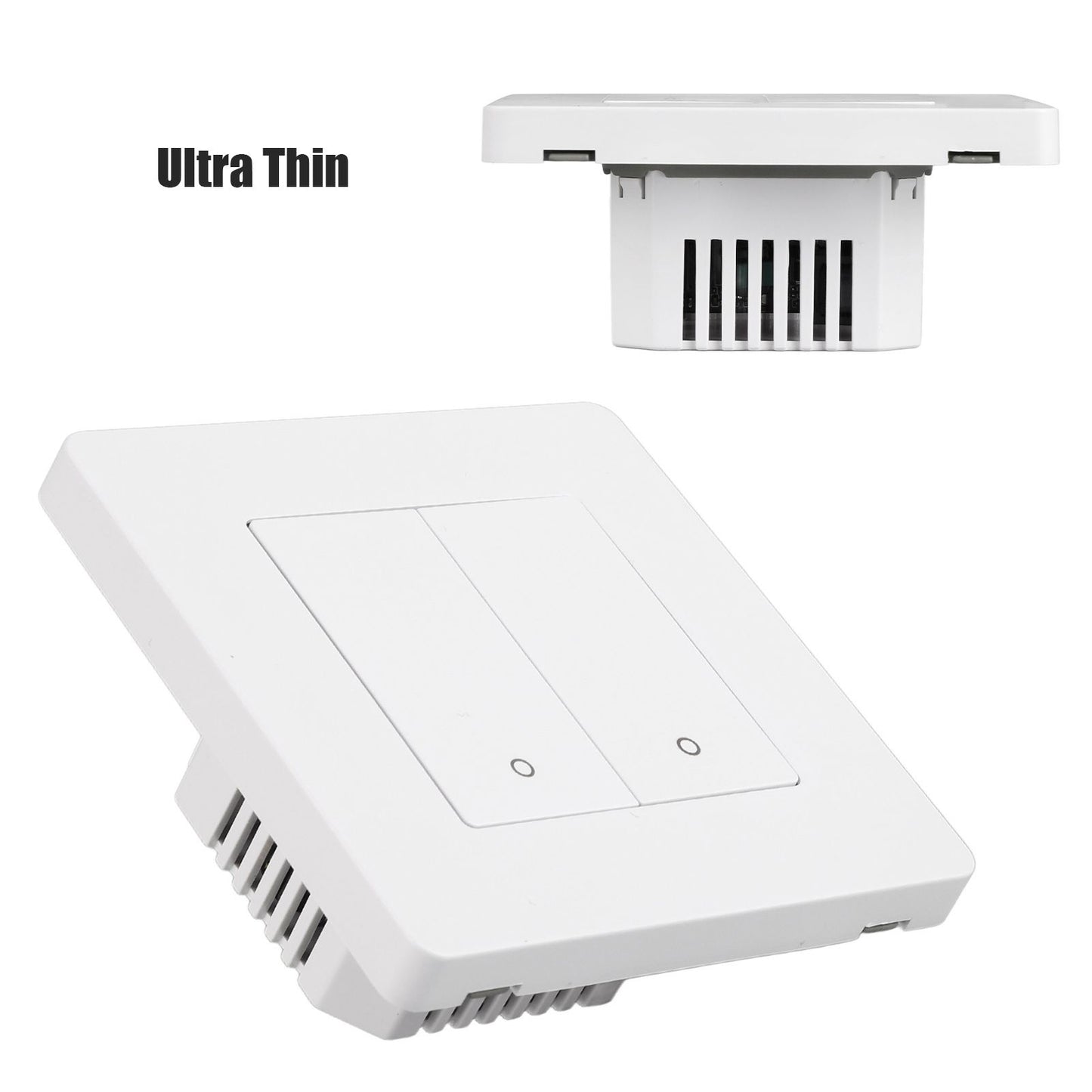 Smart Light Switch for Zigbee 2 Gang Timing Dimming Reverse Dual Control Smart Switch Panel AC100-240V White V1294-YM0521-3114230019511