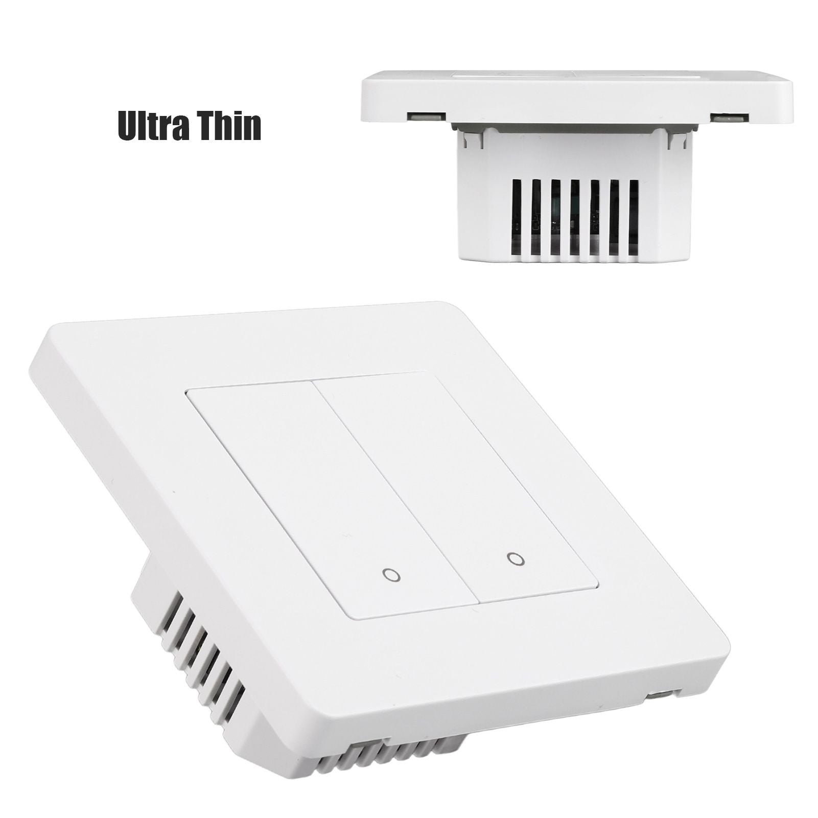 Smart Light Switch for Zigbee 2 Gang Timing Dimming Reverse Dual Control Smart Switch Panel AC100-240V White V1294-YM0521-3114230019511