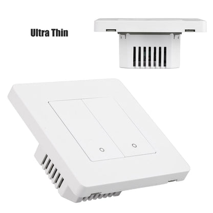 Smart Light Switch for Zigbee 2 Gang Timing Dimming Reverse Dual Control Smart Switch Panel AC100-240V White V1294-YM0521-3114230019511
