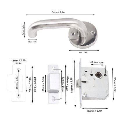 Handle Locks Stainless Steel Safety Passageway Door Handle Lock for Fire Emergency Exit Corridor Home V1294-YM0521-3114230022311
