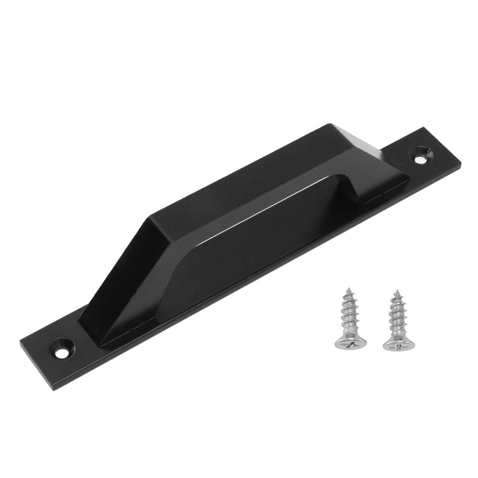 Sliding Door Handle Metal Electroplating Cabinet Barn Door Pull Handle with Mounting Screws Black V1294-YM0521-3114230023111