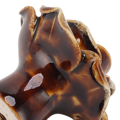 6Pcs Cabinet Knob Rose Flower Shape Delicate Ceramic Knob for Dresser Drawer Leopard White V1294-YM0521-3114230023811