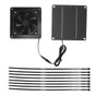 10W Solar Panel Fan Kit High Speed Solar Panel Powered Fan with 150cm Cable Protection Net for Pet House V1294-YM0521-3114230026611