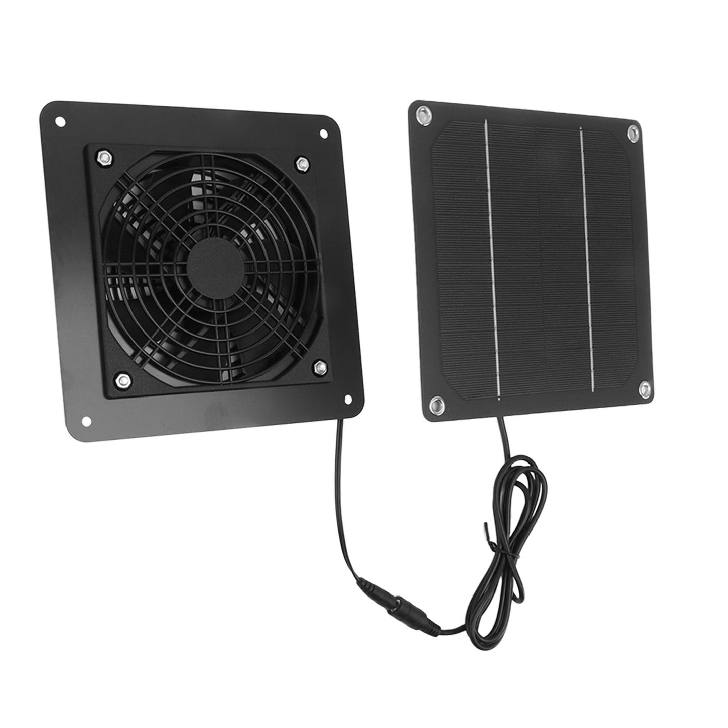 10W Solar Panel Fan Kit High Speed Solar Panel Powered Fan with 150cm Cable Protection Net for Pet House V1294-YM0521-3114230026611