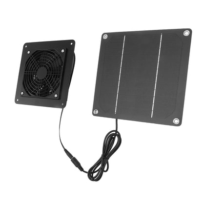 10W Solar Panel Fan Kit High Speed Solar Panel Powered Fan with 150cm Cable Protection Net for Pet House V1294-YM0521-3114230026611