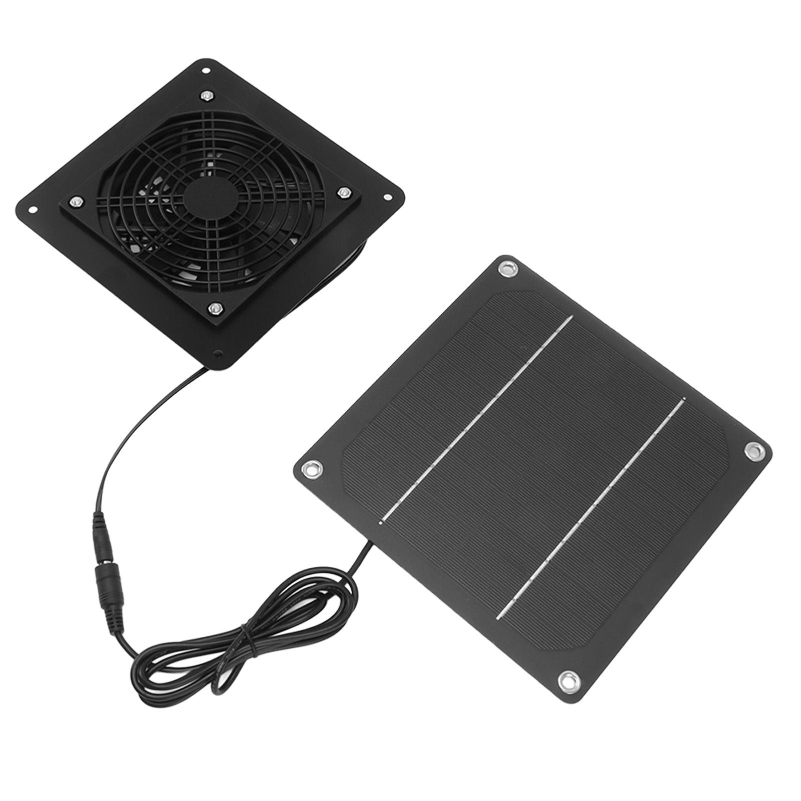 10W Solar Panel Fan Kit High Speed Solar Panel Powered Fan with 150cm Cable Protection Net for Pet House V1294-YM0521-3114230026611