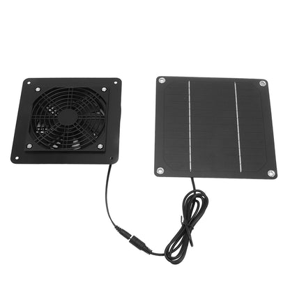 10W Solar Panel Fan Kit High Speed Solar Panel Powered Fan with 150cm Cable Protection Net for Pet House V1294-YM0521-3114230026611