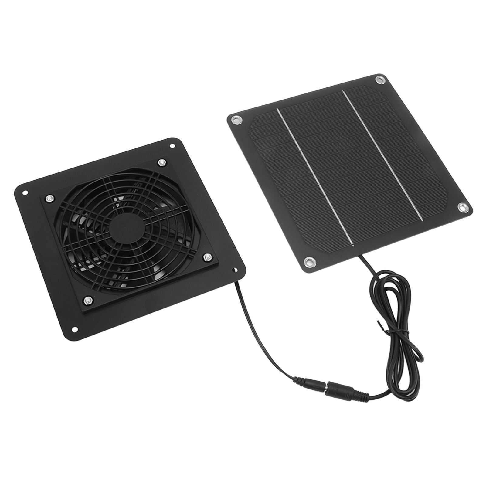 10W Solar Panel Fan Kit High Speed Solar Panel Powered Fan with 150cm Cable Protection Net for Pet House V1294-YM0521-3114230026611