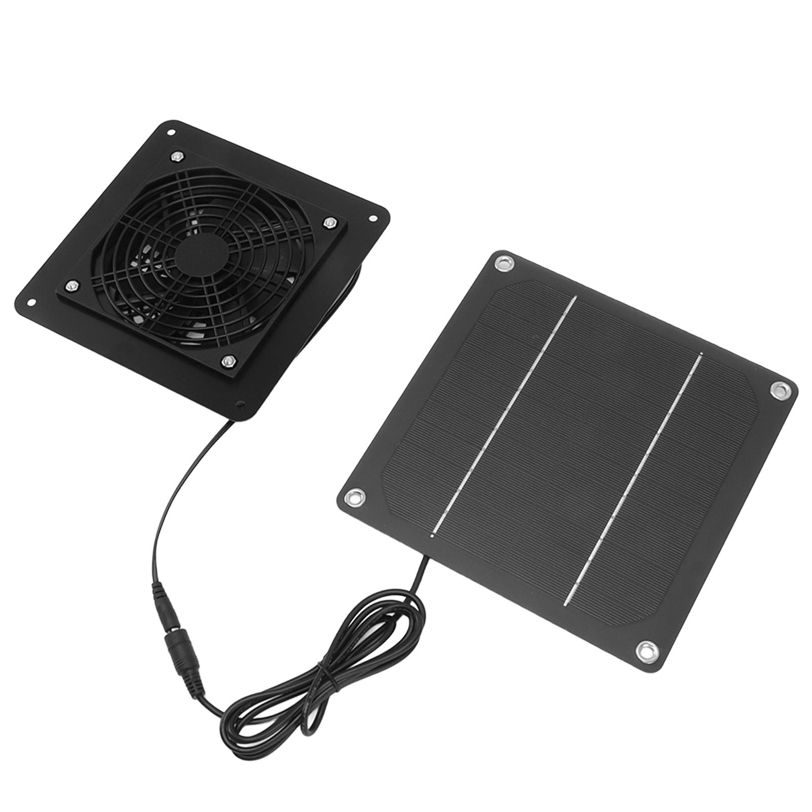 10W Solar Panel Fan Kit High Speed Solar Panel Powered Fan with 150cm Cable Protection Net for Pet House V1294-YM0521-3114230026611