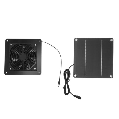 10W Solar Panel Fan Kit High Speed Solar Panel Powered Fan with 150cm Cable Protection Net for Pet House V1294-YM0521-3114230026611