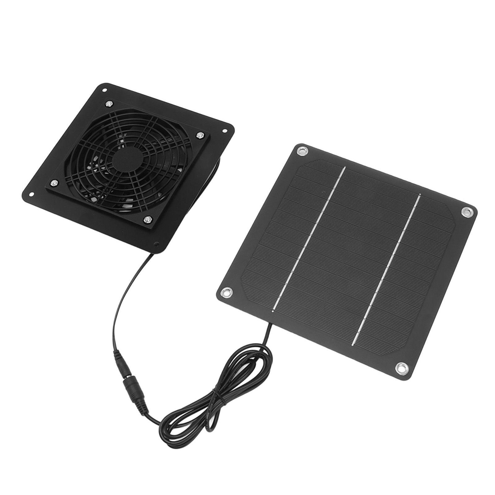 10W Solar Panel Fan Kit High Speed Solar Panel Powered Fan with 150cm Cable Protection Net for Pet House V1294-YM0521-3114230026611
