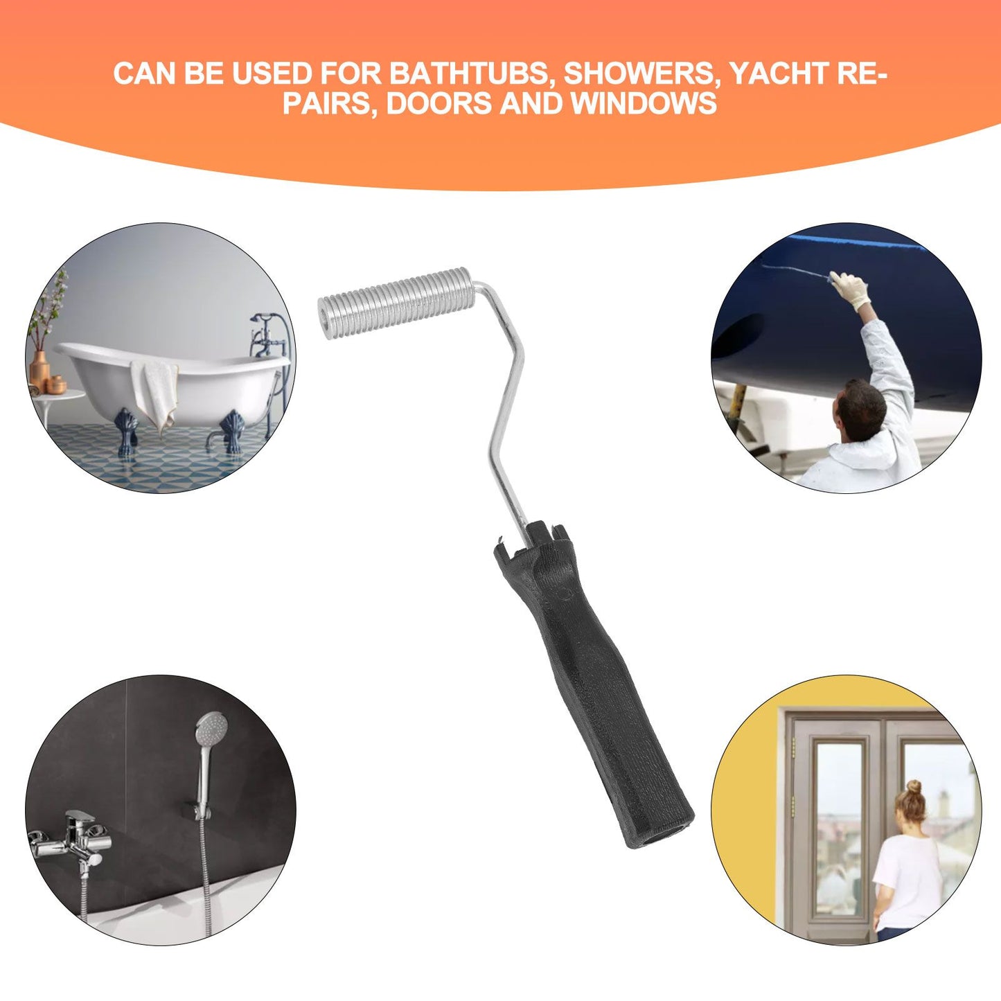Bubble Roller Aluminum Alloy Bubble Paddle Roller for Tub Shower Bathtub Boat Repair Type B V1294-YM0521-3114230027512