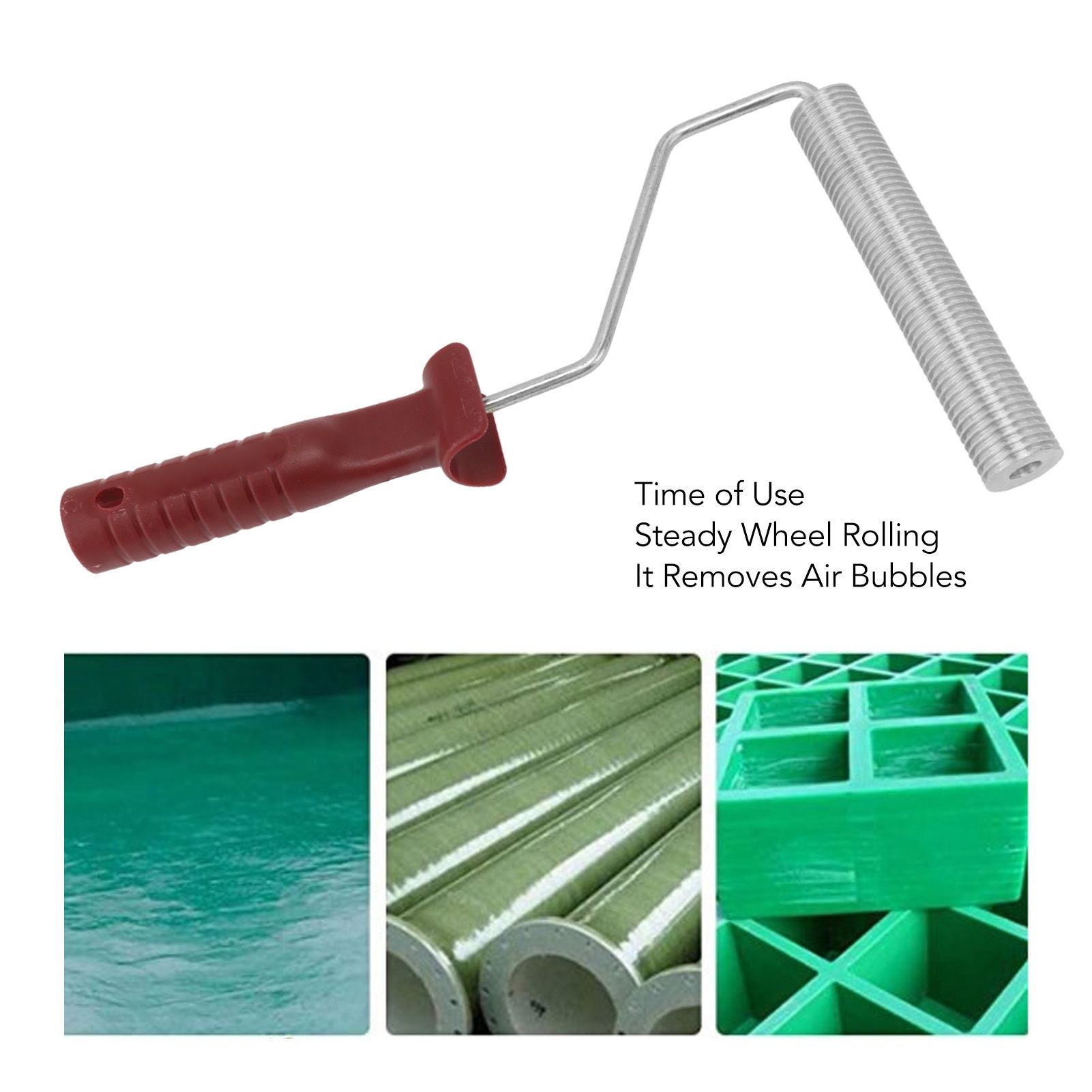 Fiberglass Roller Professional Bubble Remove Roller for Tub Shower Bathtub Boat Repair V1294-YM0521-3114230028111