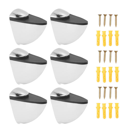 6Pcs K169 Glass Clamp Portable Fish Mouth Clamp Adjustable Glass Shelf Bracket Holder for Home Shop Office V1294-YM0521-3114230029411