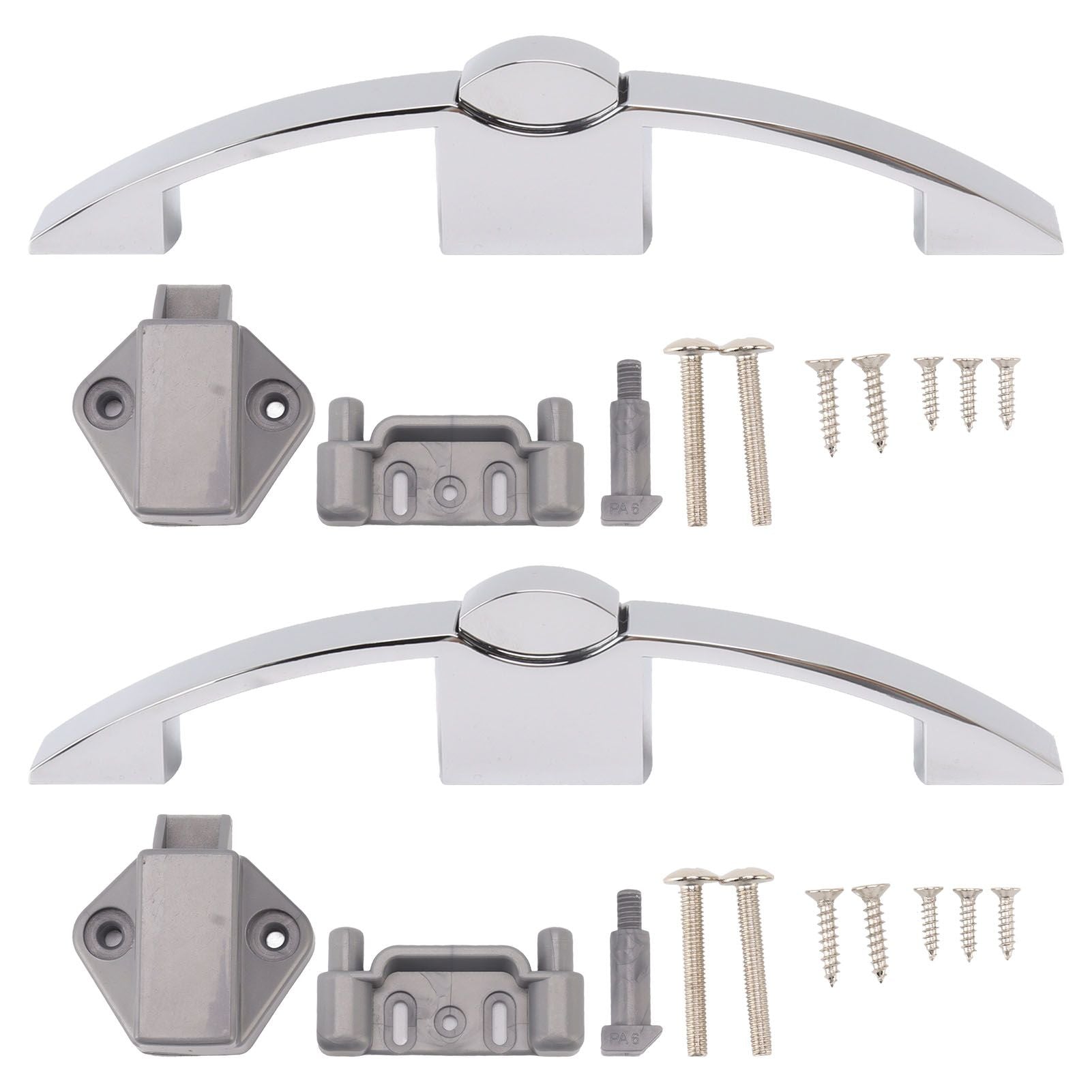 2 Set Push Button Latch Cabinet Lock Cupboard Knob Latch Lock With Handle For RV Motorhome Boat 128mm Hole V1294-YM0521-3114230031711