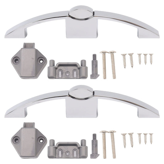 2 Set Push Button Latch Cabinet Lock Cupboard Knob Latch Lock With Handle For RV Motorhome Boat 128mm Hole V1294-YM0521-3114230031711