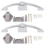 2 Set Push Button Latch Cabinet Lock Cupboard Knob Latch Lock With Handle For RV Motorhome Boat 128mm Hole V1294-YM0521-3114230031711