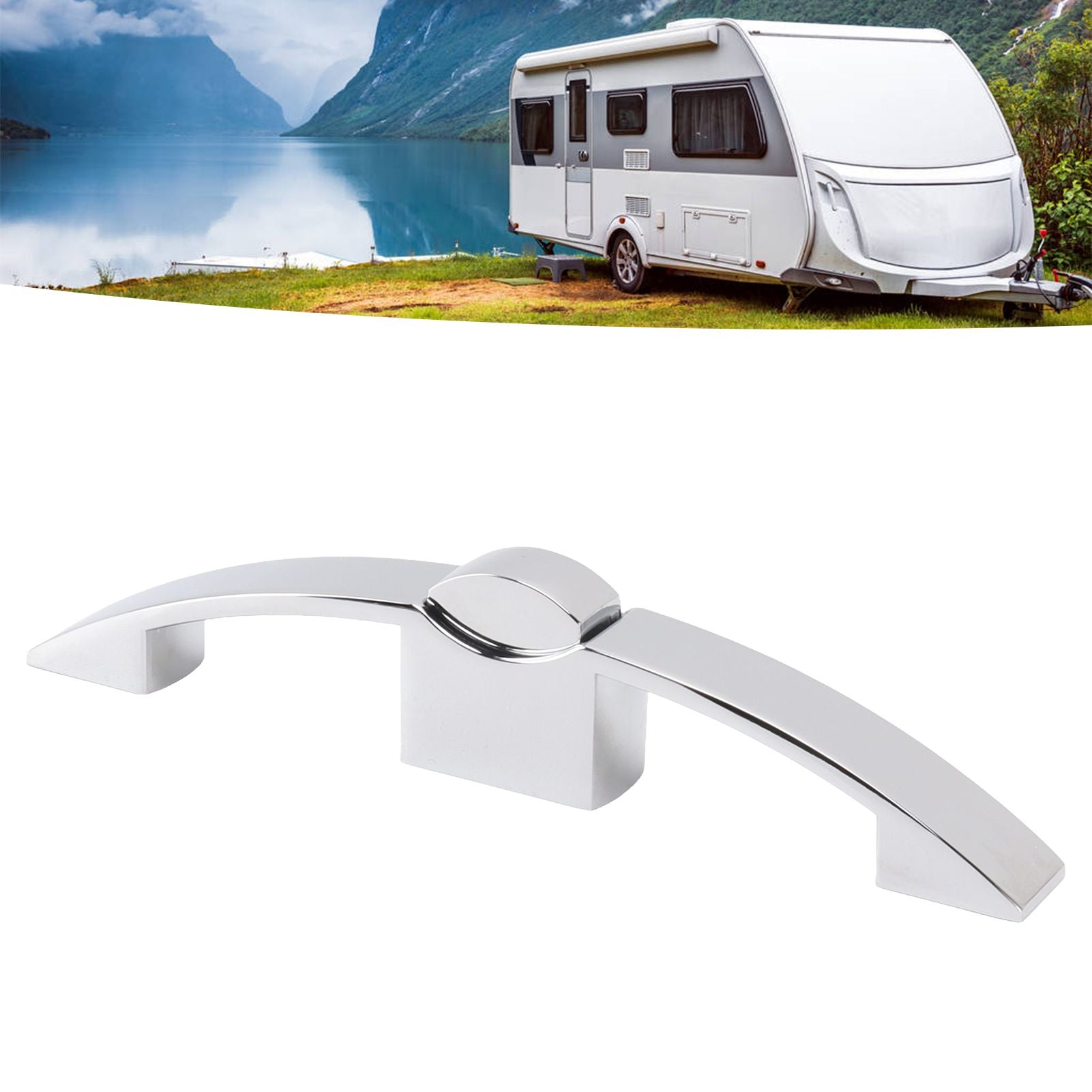 2 Set Push Button Latch Cabinet Lock Cupboard Knob Latch Lock With Handle For RV Motorhome Boat 128mm Hole V1294-YM0521-3114230031711