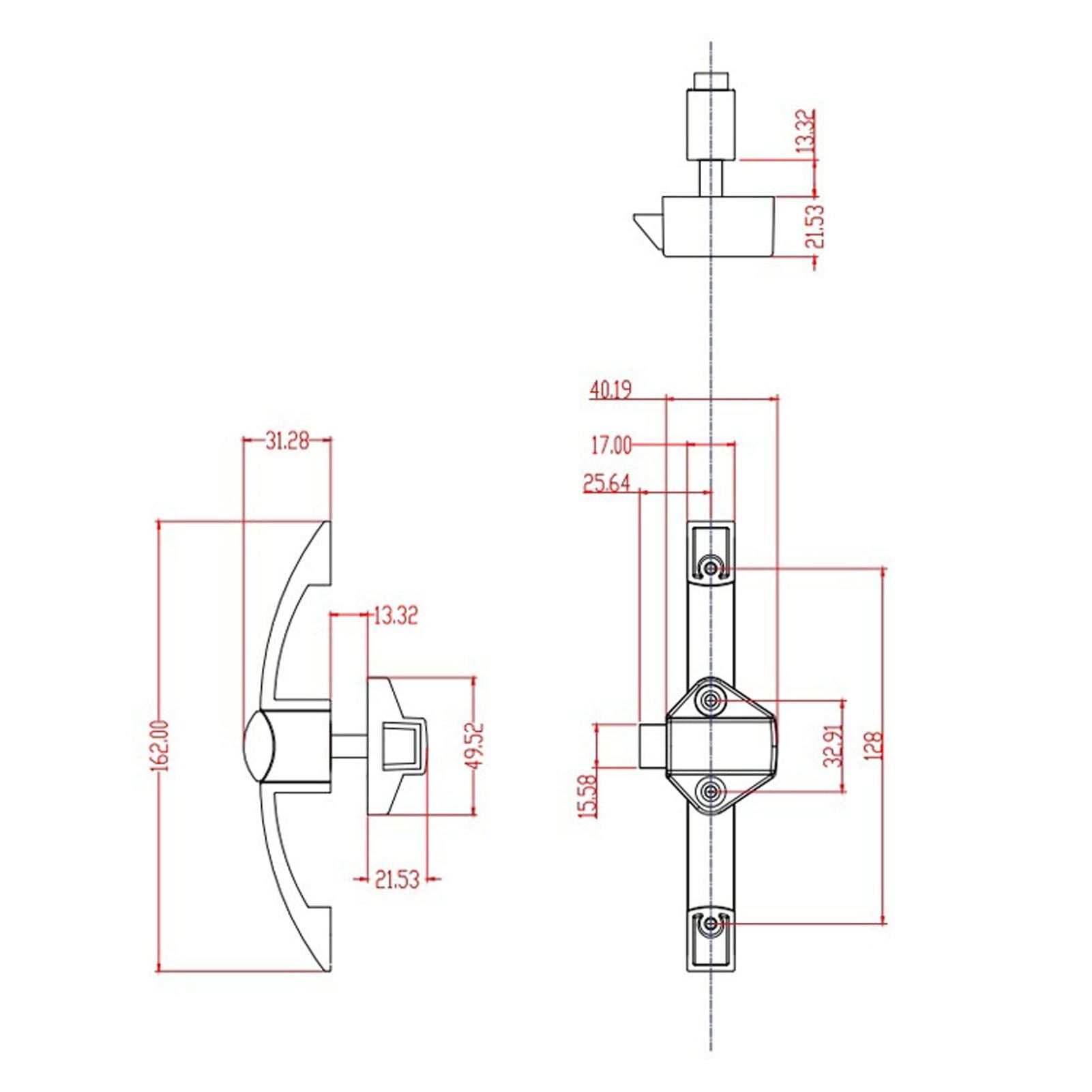 2 Set Push Button Latch Cabinet Lock Cupboard Knob Latch Lock With Handle For RV Motorhome Boat 128mm Hole V1294-YM0521-3114230031711