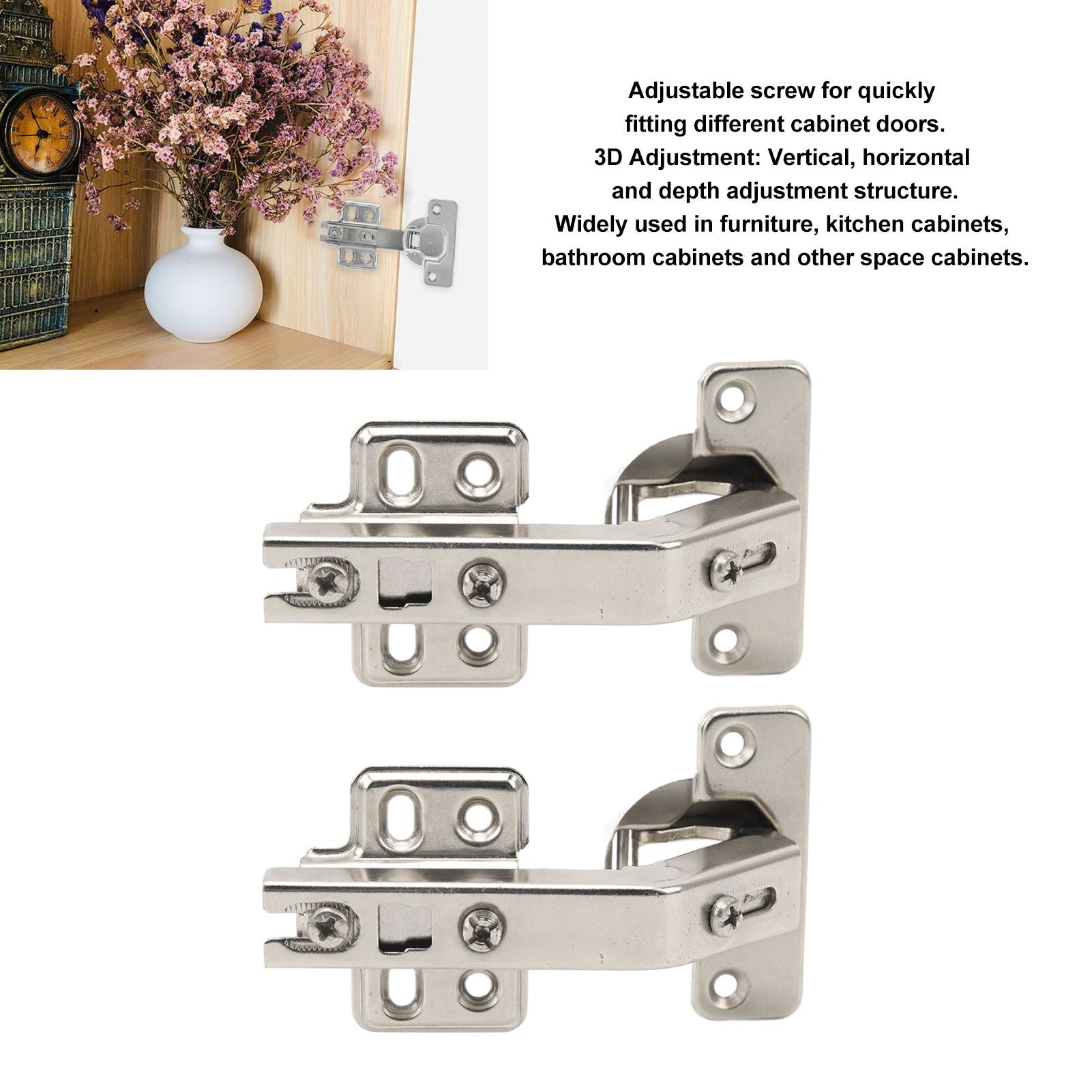 135 Degree Special Hinge Corner Cabinet Door Folded Door Hinge for Cabinet Cupboard Pack of 2 V1294-YM0521-3114230033711