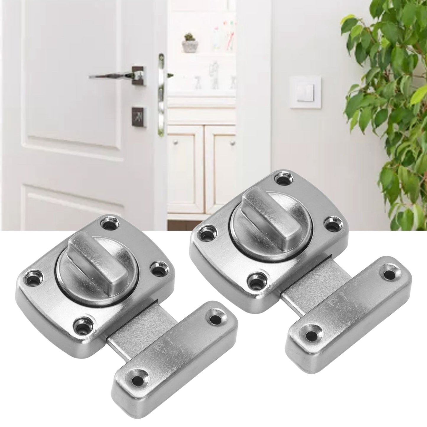 Door Latch Rust Proof Smooth Edge Comfortable Grasp User Friendly Knob Square Door Lock Latch for Kitchen Door V1294-YM0521-3114230035511
