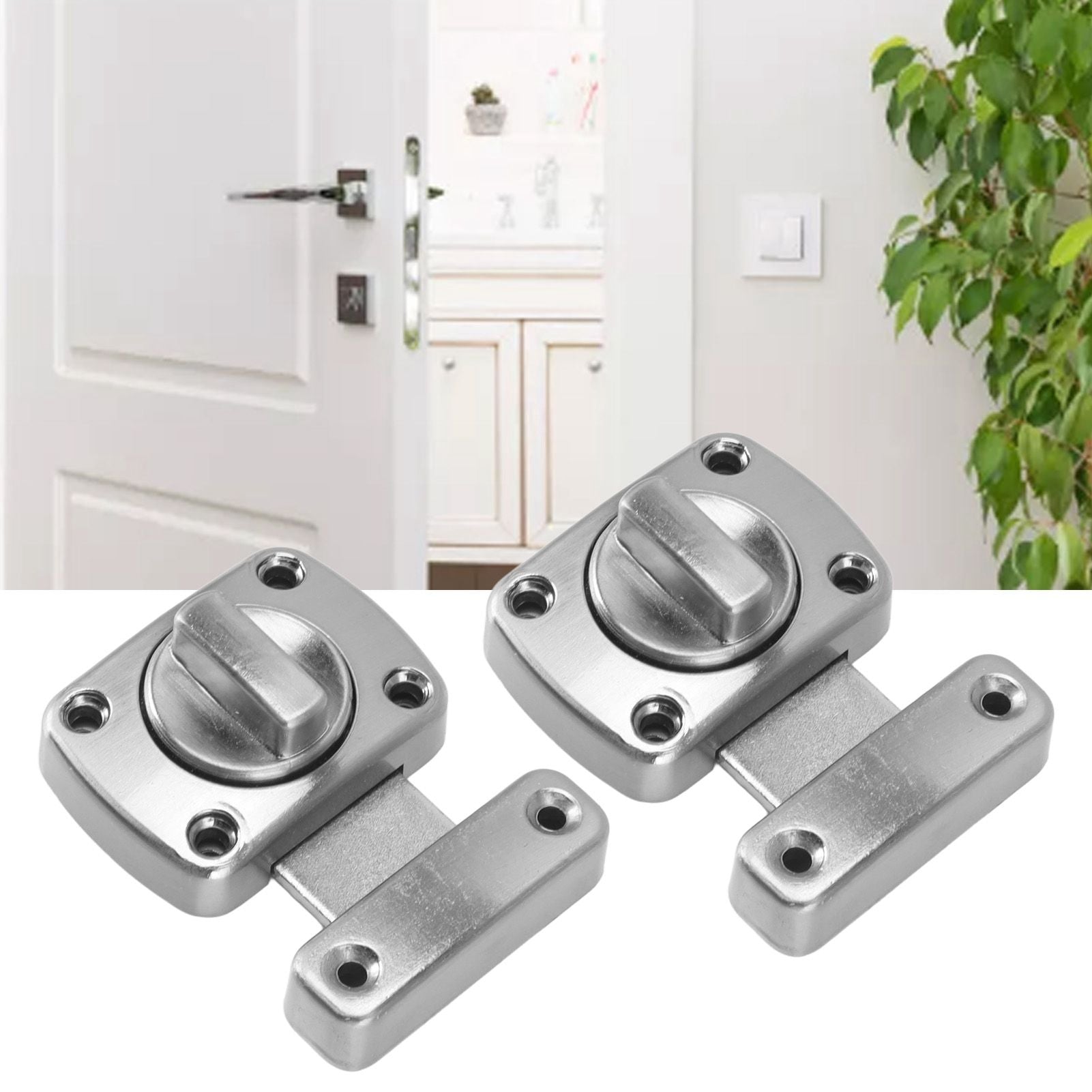 Door Latch Rust Proof Smooth Edge Comfortable Grasp User Friendly Knob Square Door Lock Latch for Kitchen Door V1294-YM0521-3114230035511