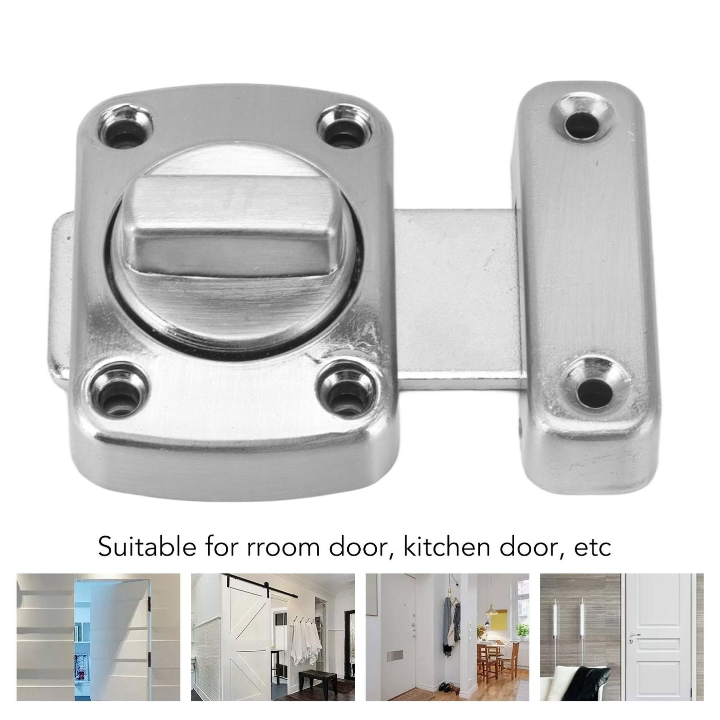 Door Latch Rust Proof Smooth Edge Comfortable Grasp User Friendly Knob Square Door Lock Latch for Kitchen Door V1294-YM0521-3114230035511