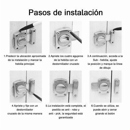 Door Latch Rust Proof Smooth Edge Comfortable Grasp User Friendly Knob Square Door Lock Latch for Kitchen Door V1294-YM0521-3114230035511