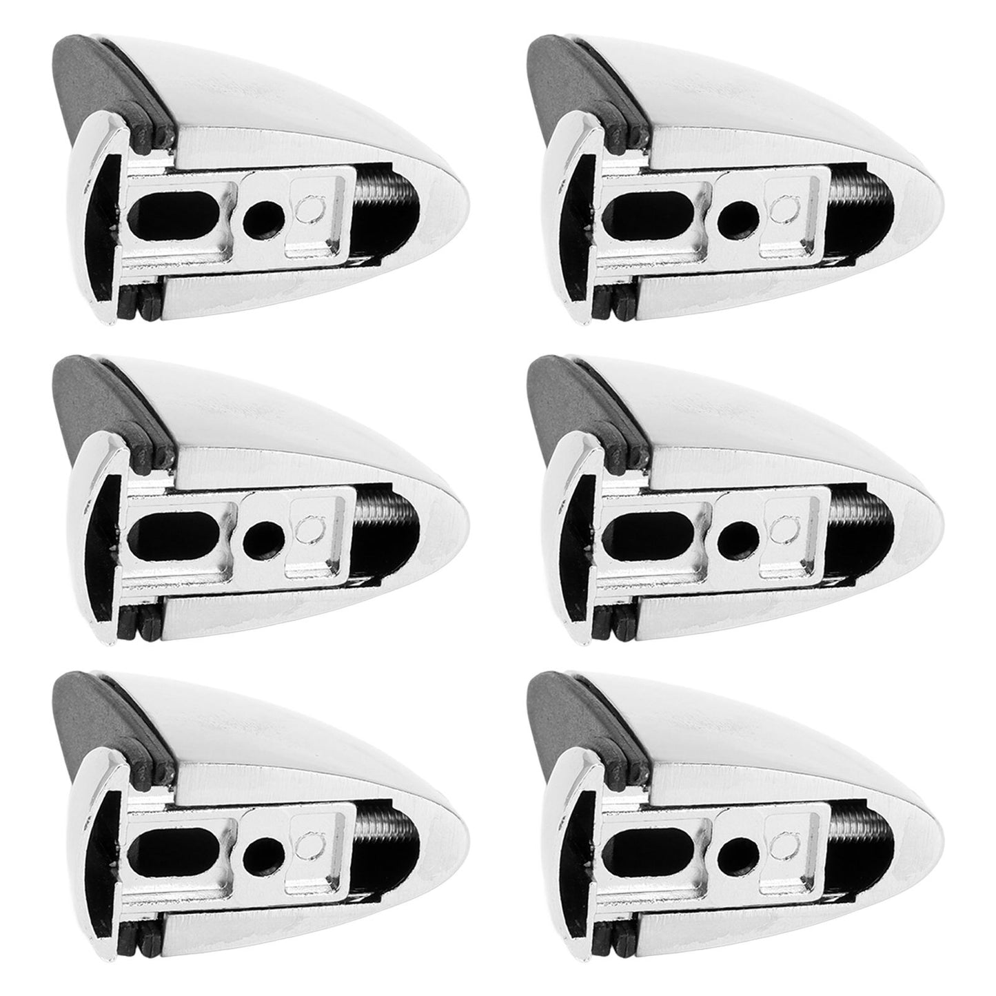 12PCS Glass Partition Clamps Panel Fixing Clip Desk Divider Support Clamp Glossy Finish 1-10mm V1294-YM0521-3114230035811