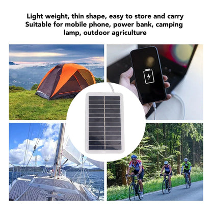 Mini Solar Panels Polycrystalline Silicon 2W 5V Portable USB Solar Panel Charger for Emergency V1294-YM0521-3114230037111