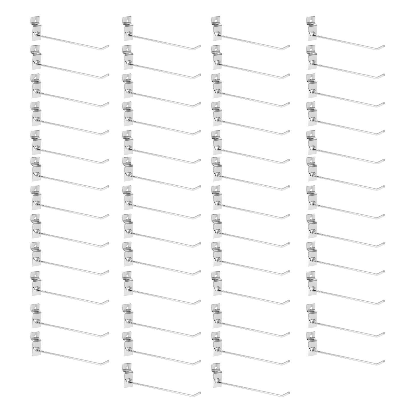 50Pcs Supermarket Shelf Hook Iron Strong Wear Resistant Flat Tip Peg Board Hook Slatwall Hanger V1294-YM0521-3114230037411