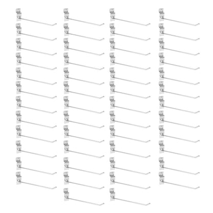 50Pcs Supermarket Shelf Hook Iron Strong Wear Resistant Flat Tip Peg Board Hook Slatwall Hanger V1294-YM0521-3114230037411