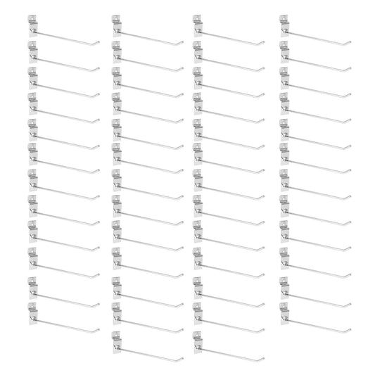 50Pcs Supermarket Shelf Hook Iron Strong Wear Resistant Flat Tip Peg Board Hook Slatwall Hanger V1294-YM0521-3114230037411