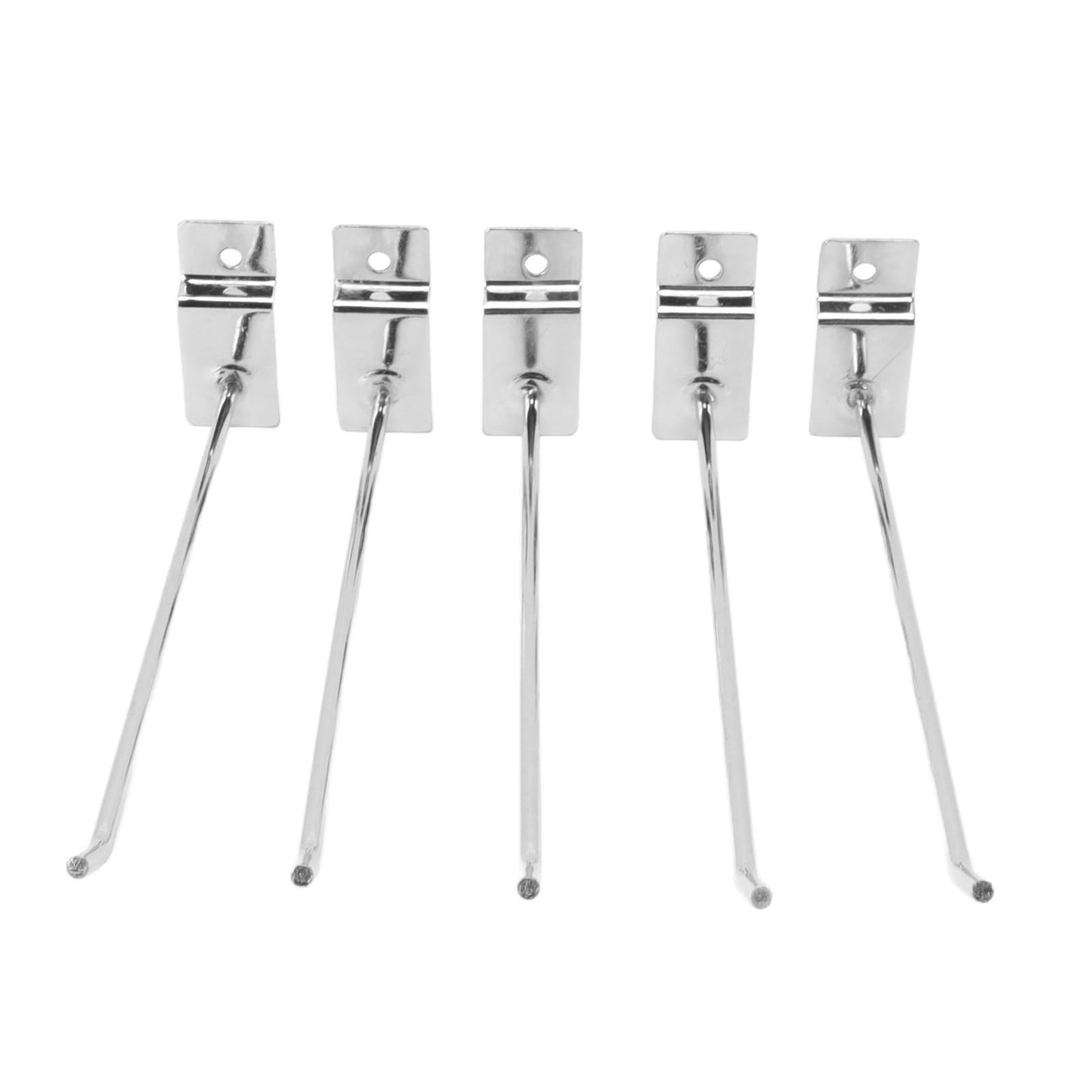 50Pcs Supermarket Shelf Hook Iron Strong Wear Resistant Flat Tip Peg Board Hook Slatwall Hanger V1294-YM0521-3114230037411