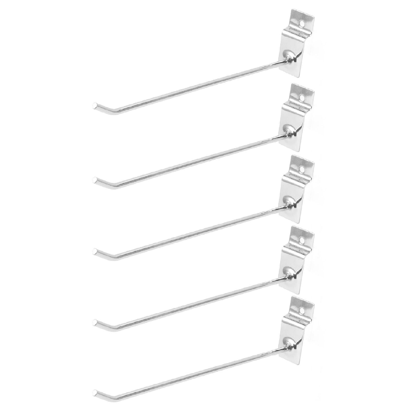 50Pcs Supermarket Shelf Hook Iron Strong Wear Resistant Flat Tip Peg Board Hook Slatwall Hanger V1294-YM0521-3114230037411
