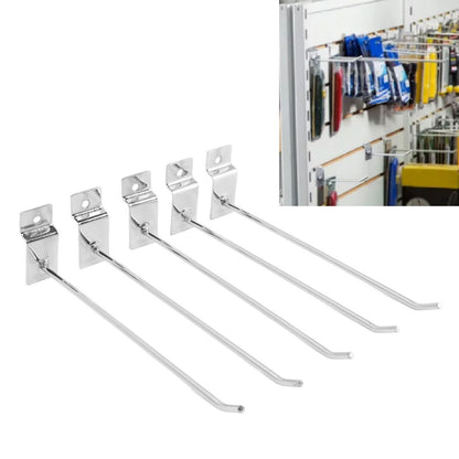 50Pcs Supermarket Shelf Hook Iron Strong Wear Resistant Flat Tip Peg Board Hook Slatwall Hanger V1294-YM0521-3114230037411