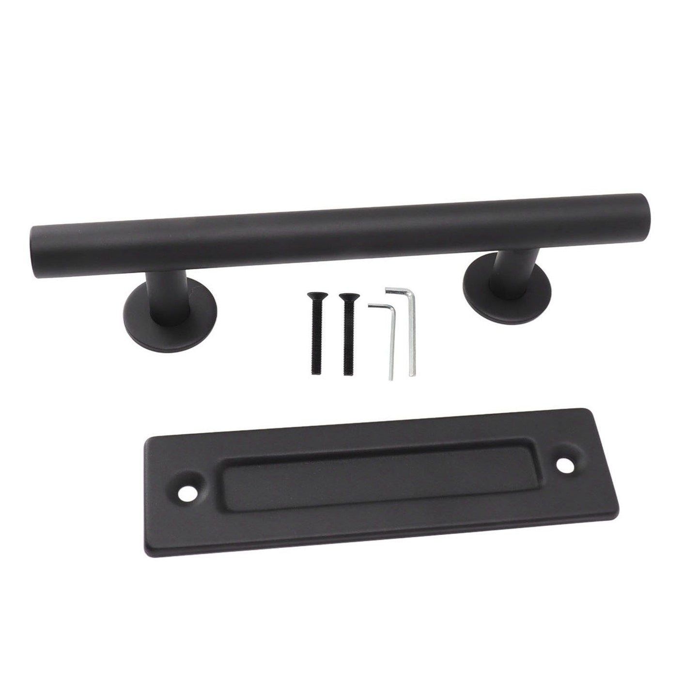 Sliding Barn Door Handle Black Carbon Steel Barn Door Handle for Cabinets Wardrobes V1294-YM0521-3114230037811