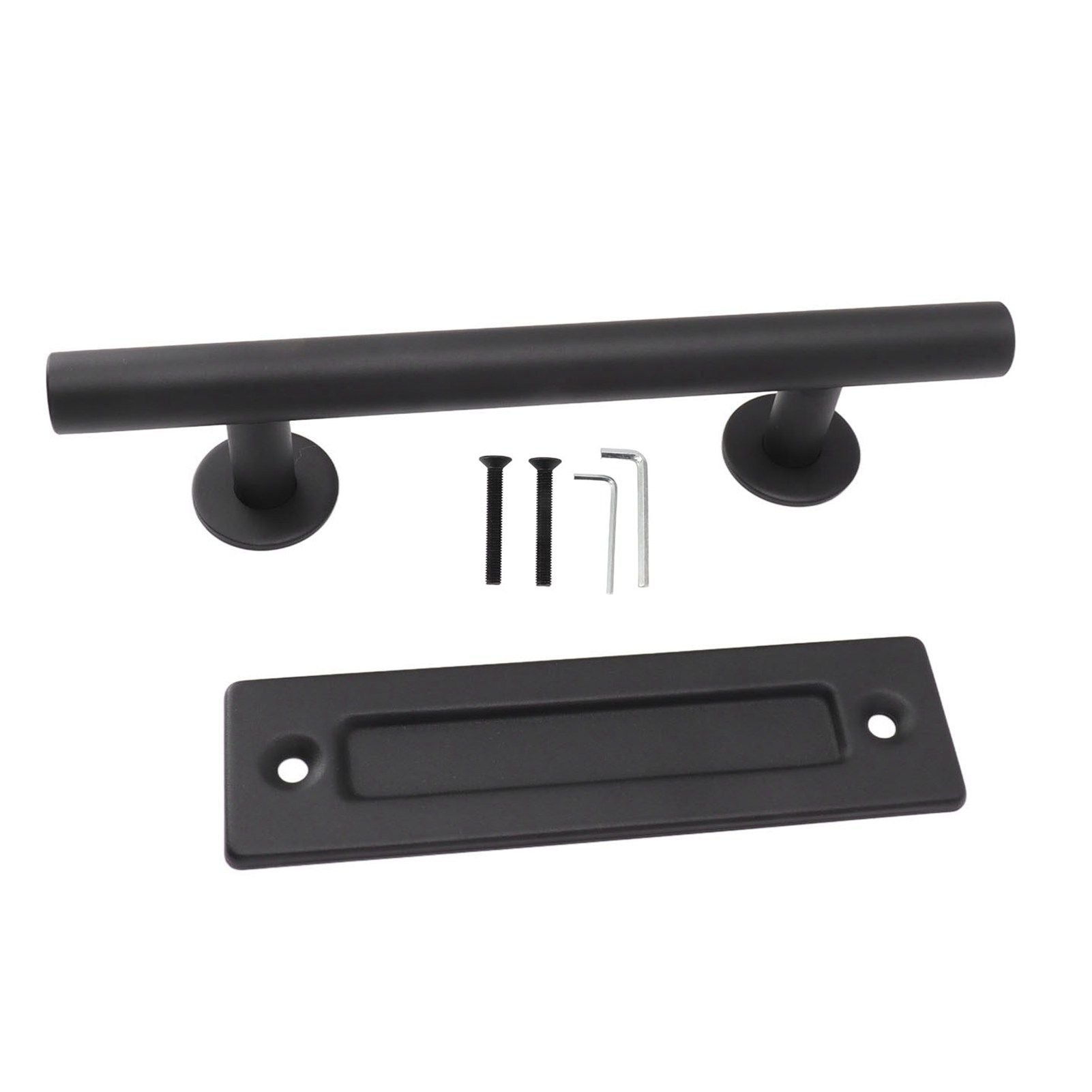 Sliding Barn Door Handle Black Carbon Steel Barn Door Handle for Cabinets Wardrobes V1294-YM0521-3114230037811