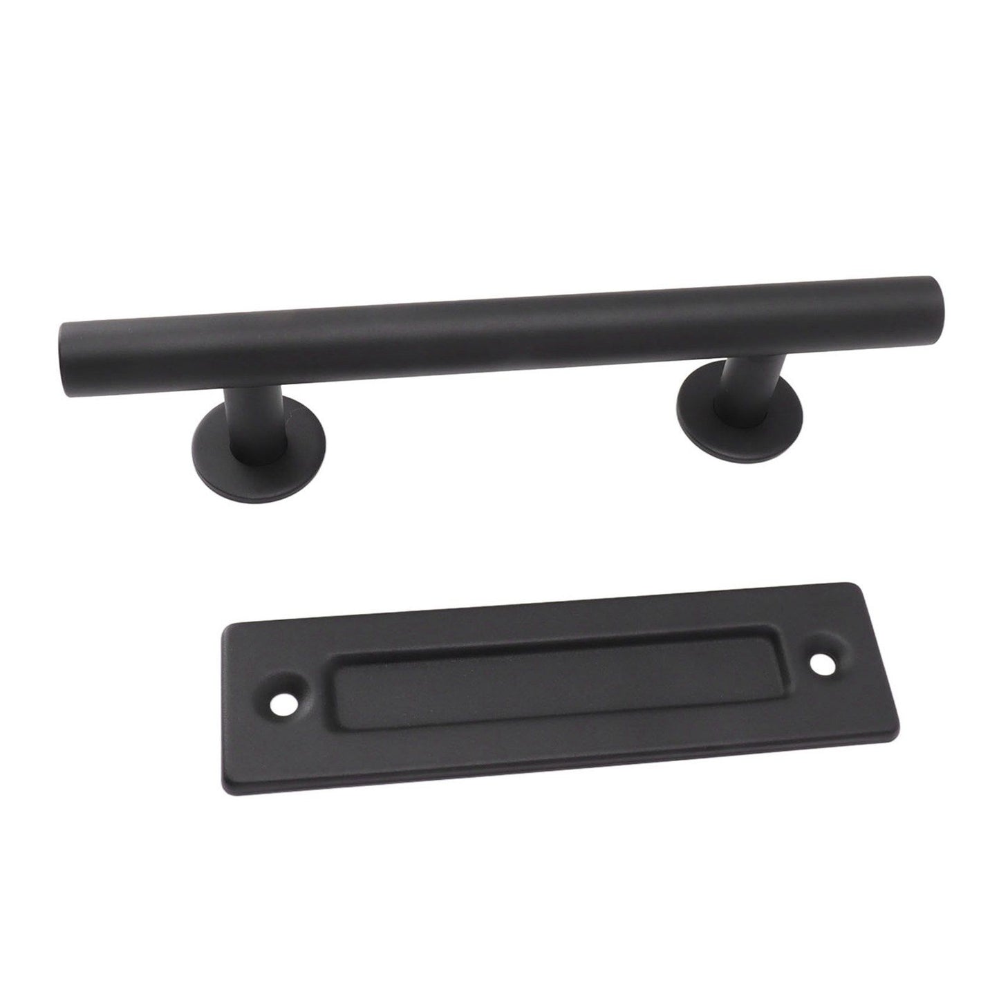 Sliding Barn Door Handle Black Carbon Steel Barn Door Handle for Cabinets Wardrobes V1294-YM0521-3114230037811