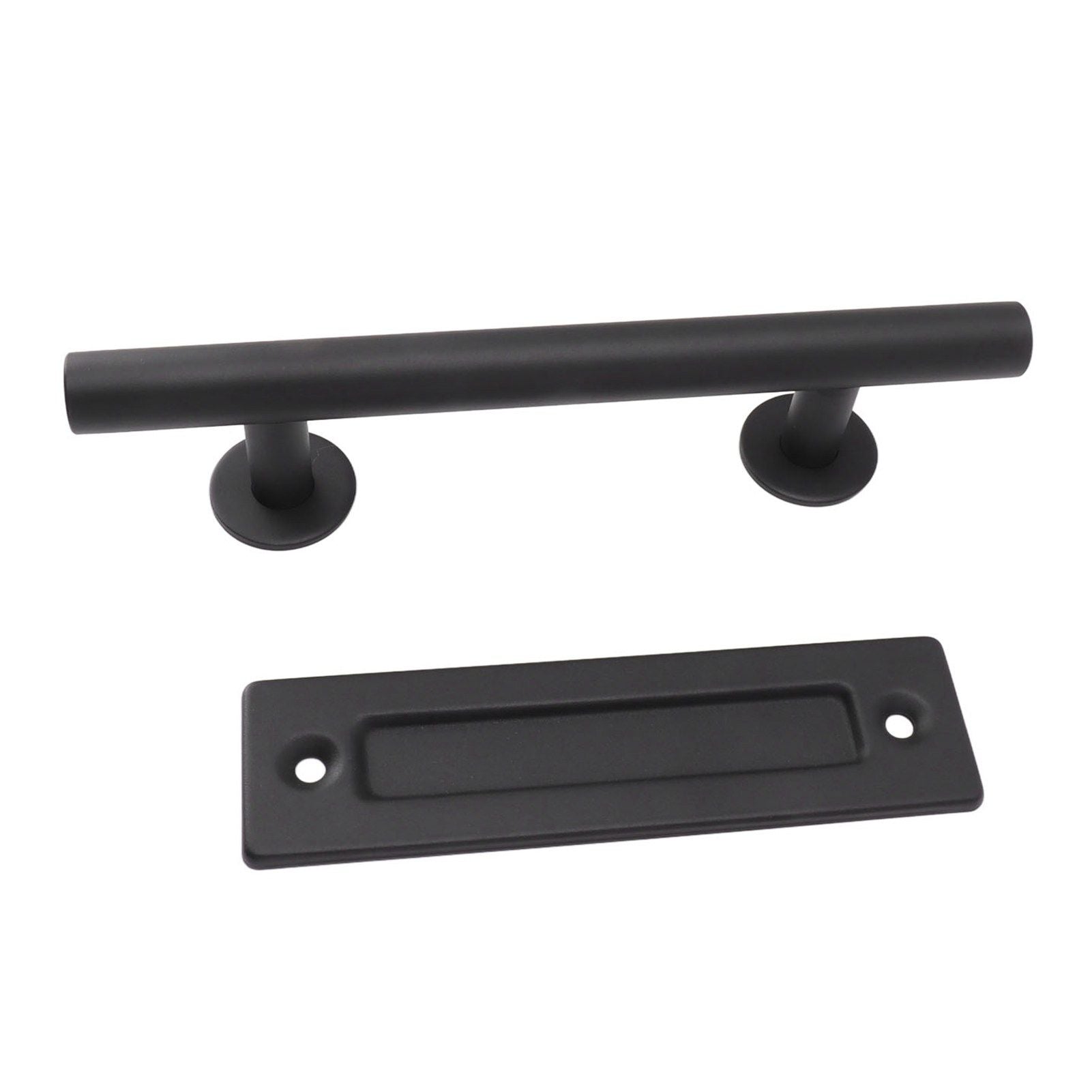 Sliding Barn Door Handle Black Carbon Steel Barn Door Handle for Cabinets Wardrobes V1294-YM0521-3114230037811